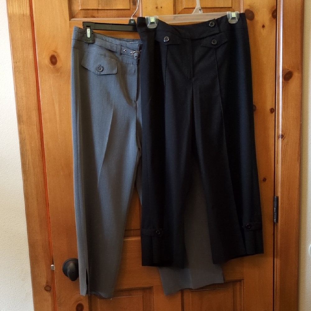 Gray and Black Trousers Set of 2